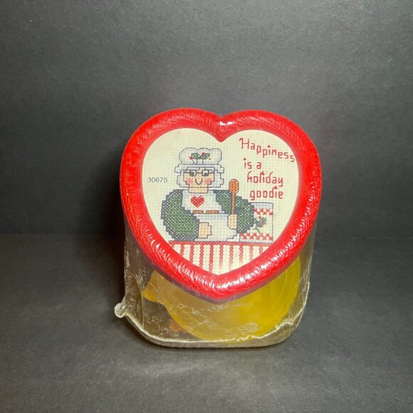 VTG 1989 SEALED The New Berlin Co. Christmas Country Keeper Cross Stitch Jar Kit - Picture 1 of 7